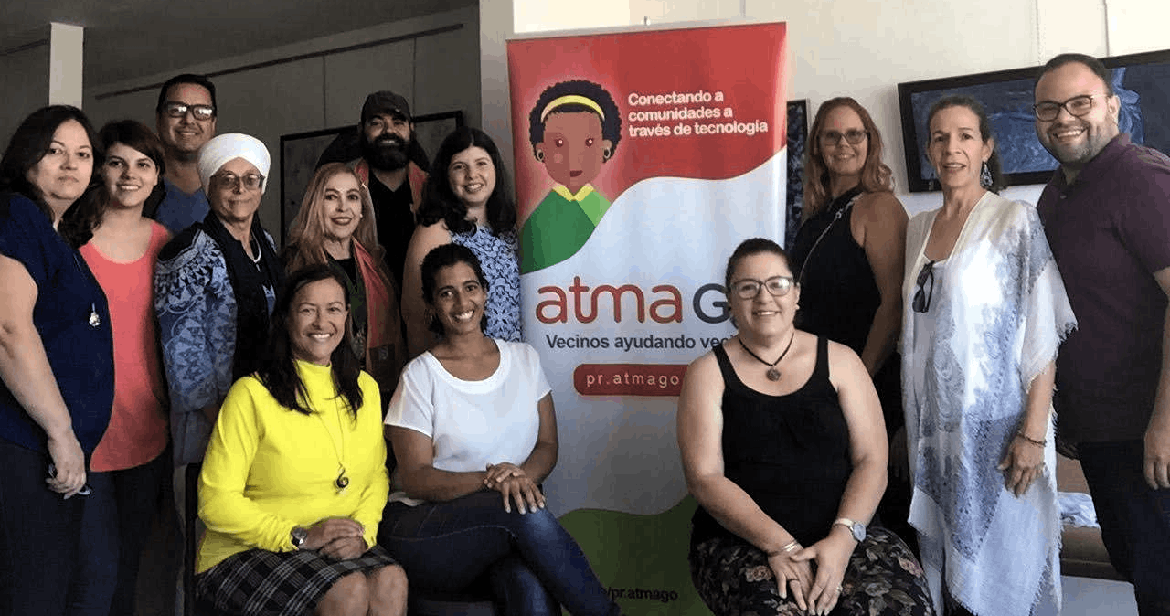 Participants in Atma Connect's first Citizen Journalism workshop held in Arecibo, Puerto Rico.